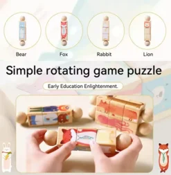 Woods™ - Turn & Learn - Roterende puslespil til småbørn Outlet