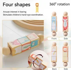 Woods™ - Turn & Learn - Roterende puslespil til småbørn Outlet