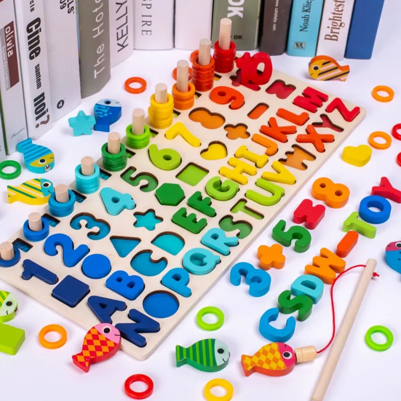 Woods™ | Udvikle færdigheder - Montessori træspilbræt New