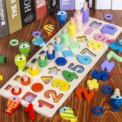 Woods™ | Udvikle færdigheder - Montessori træspilbræt New