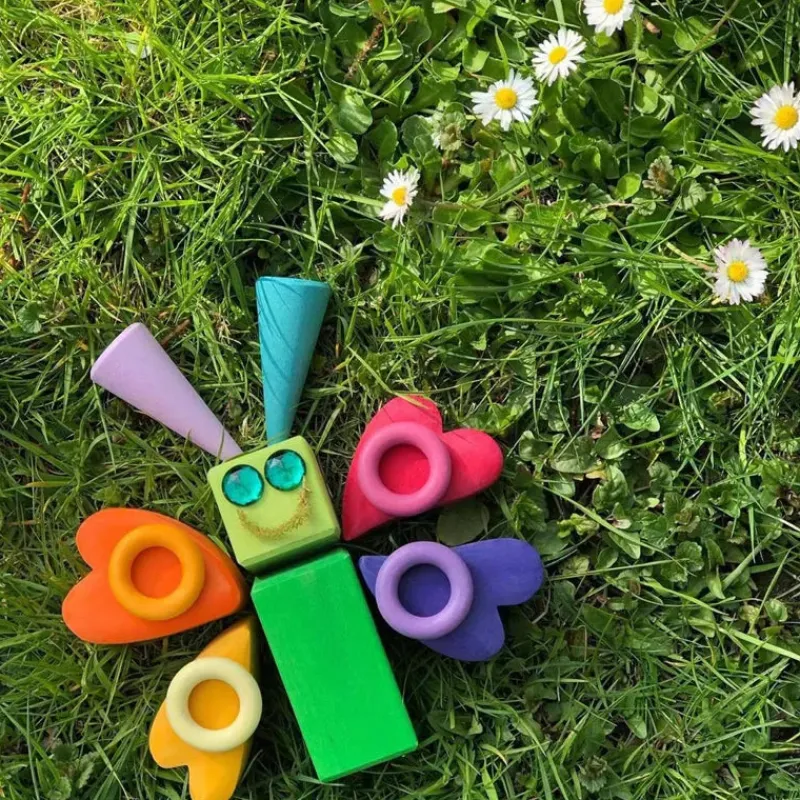 Woods™ - Vidundere i Træ - Regnbuefarvede Byggeklodser Best