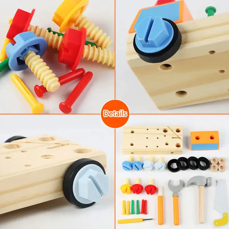 Woods™ - Værktøj til børn - Montessori-bil skruebræt Online